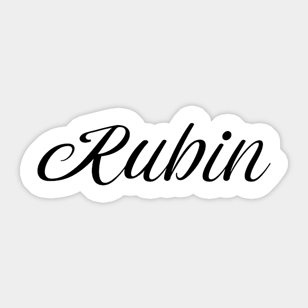 Name Rubin Sticker by gulden